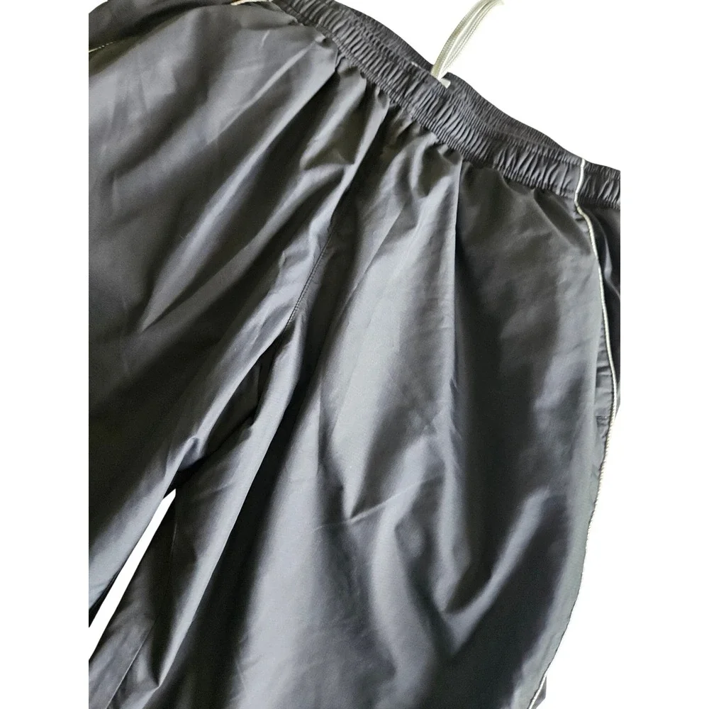 Nike Team Rugged Track Pants Womens L Black White Pipin Zip Cuffs Vintage Y2K